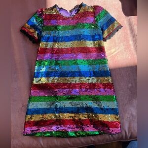 Lola and the boys Girls Multicolor Sequin dress